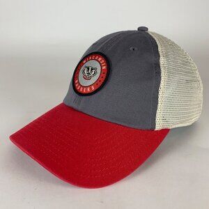 Wisconsin Badgers NCAA Gray Red Captivating Relaxed Fit Snapback Trucker Hat New